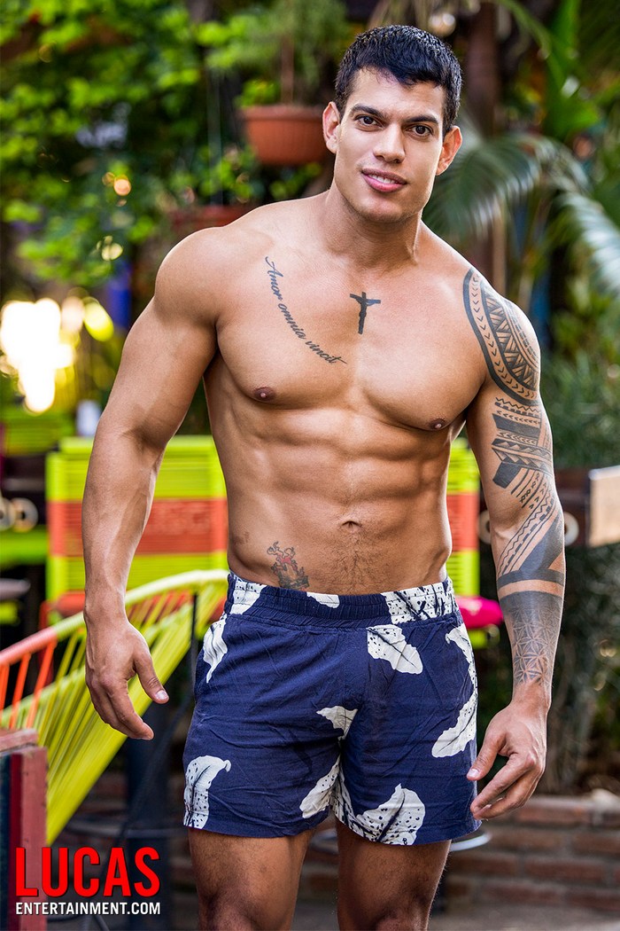 Bruno Galvez Gay Porn Star Shirtless Muscle Hunk Latino Stud