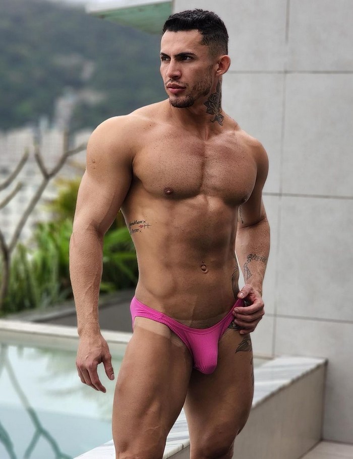 Yury Santana Gay Porn Star Muscle Hunk Brazilian Stud