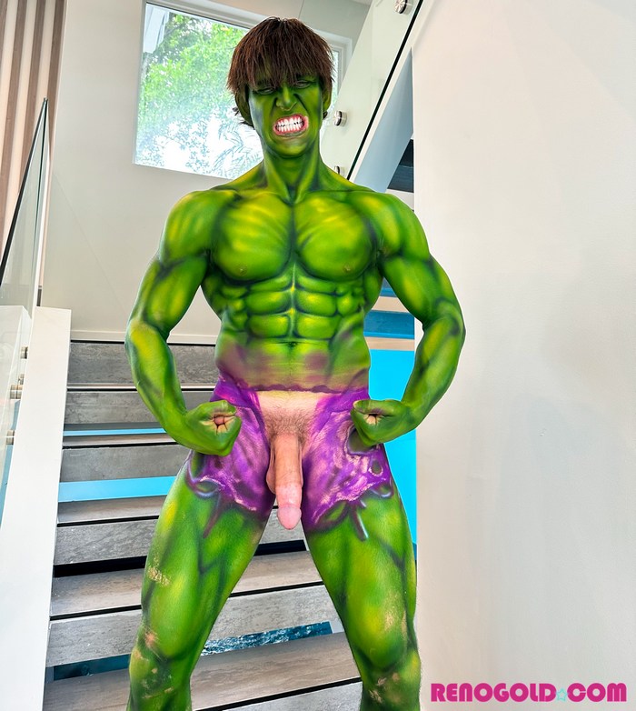 Reno Gold Gay Porn Star Hulk Halloween Costume Big Cock 