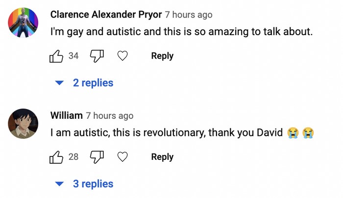 Autism is Beautiful in Gay Porn Comments