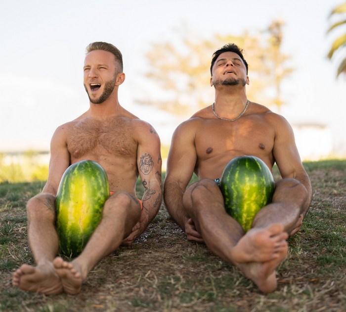 Jason Emre SeanCody Axel Rockham Gay Porn Muscle Hunk Watermelon