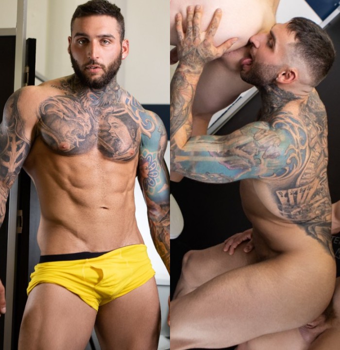 Tony DAngelo Bottom Gay Porn Star Muscle Hunk Tattooed Stud Get Fucked
