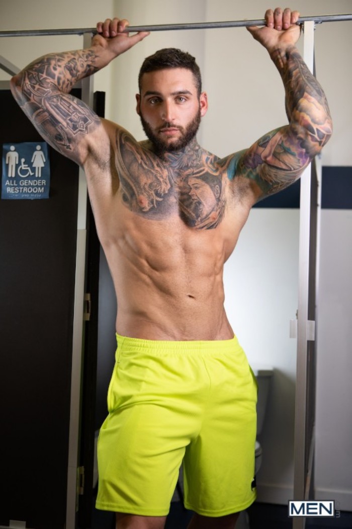 Tony DAngelo Gay Porn Star Shirtless Muscle Hunk Tattooed Stud