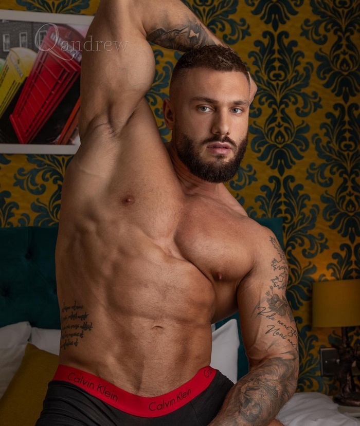Brock Magnus Gay Porn Star Shirtless Muscle Hunk Bodybuilder 