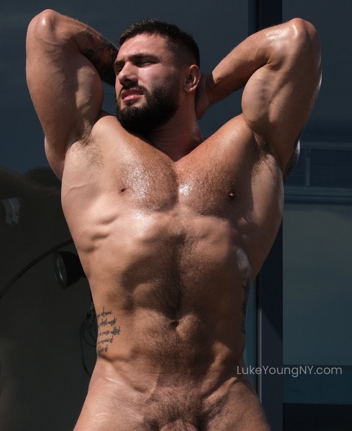 Brock Magnus Gay Porn Star Naked Muscle Hunk Bodybuilder 