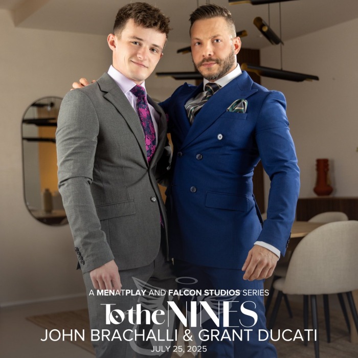 Grant Ducati John Brachalli Gay Porn Stars Suit TO THE NINES