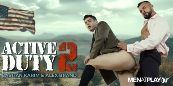 Alex Brand Makes His MenAtPlay Debut Fucking Gay Porn Star Bastian Karim In ‘Active Duty 2’