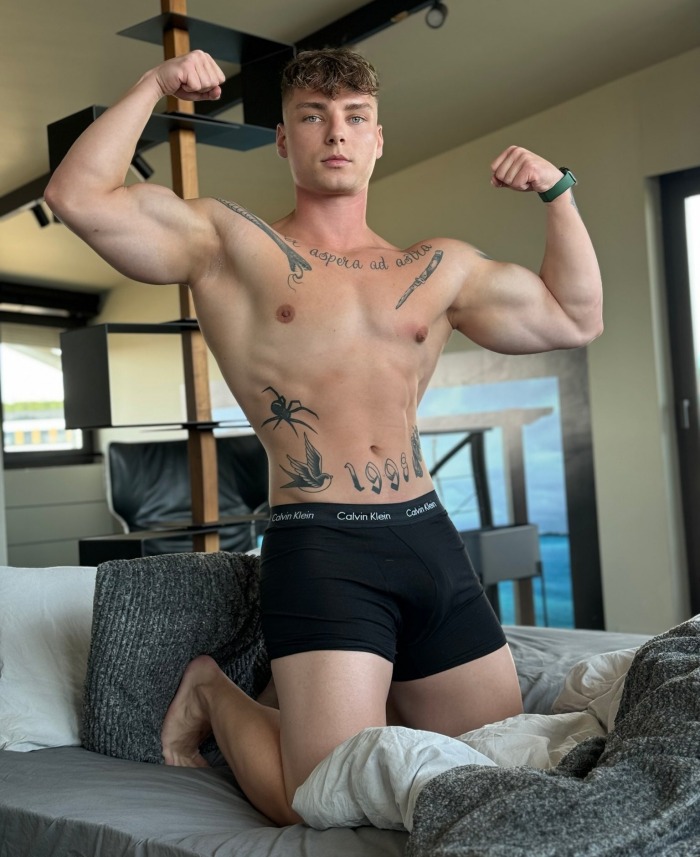 Christian Great OnlyFans Male Model Naked Muscle Jock Tattooed Stud