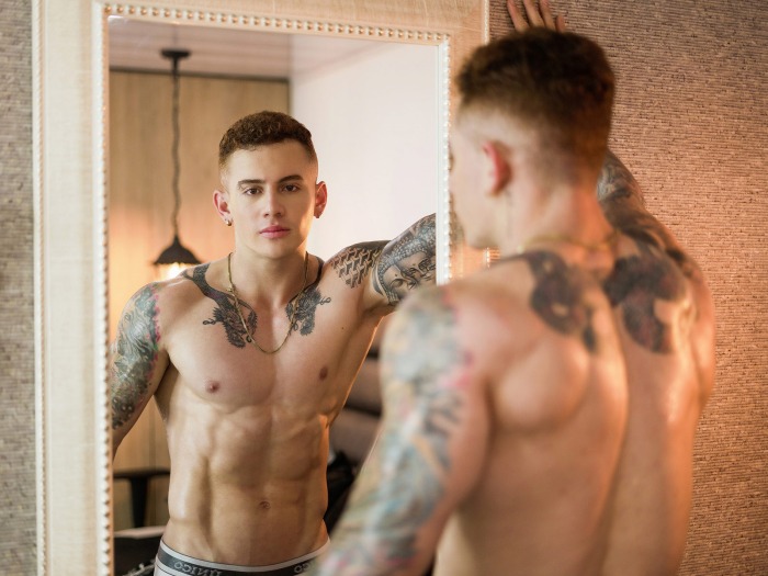 Paul Thompson Flirt4Free Male Model Tattooed Stud