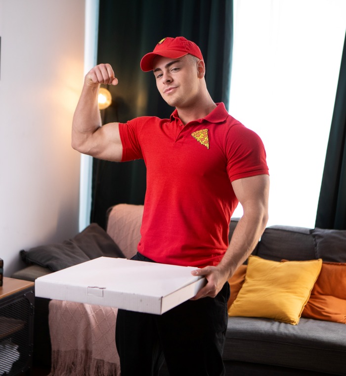 Cole Black Porn Star Muscle Hunk Pizza Delivery Guy