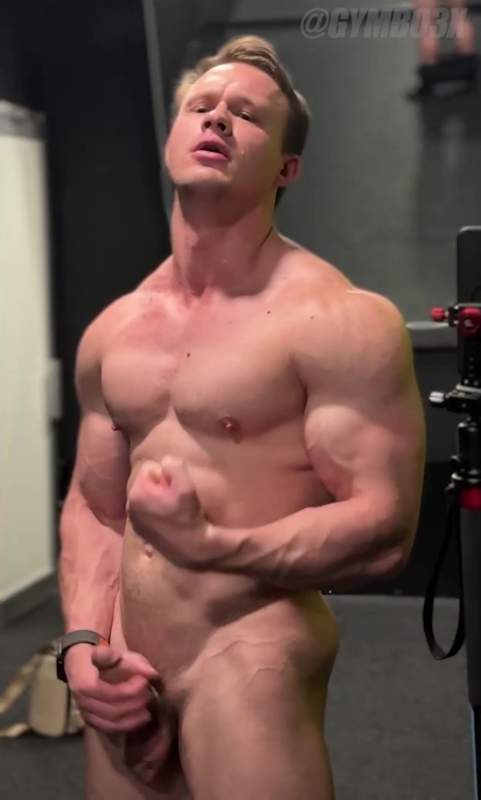 Gymbo Gymbo3x Gay Porn Star Naked Muscle Hunk Bodybuilder Jerk Off Flexing