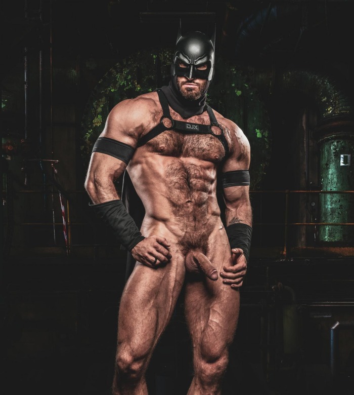 Batman Gay Porn Star Travis Connor Naked Muscle Hunk Big Dick