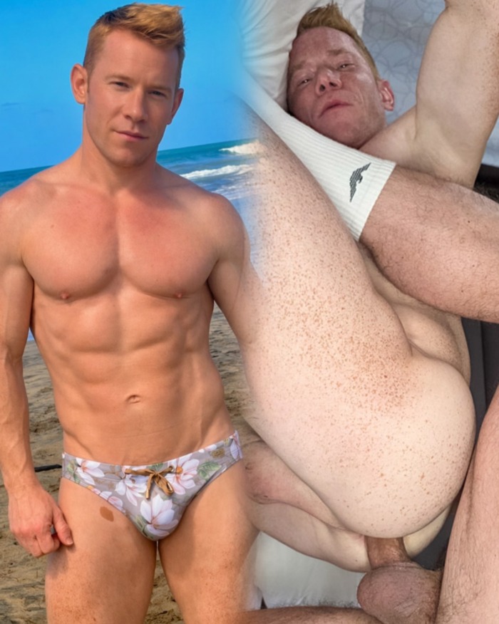 Leo Redwood Gay Porn Star Redhead Muscle Hunk Bottom XXX