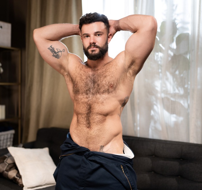 Hayden Harding Gay Porn Star Shirtless Muscle Hunk Hairy Chest